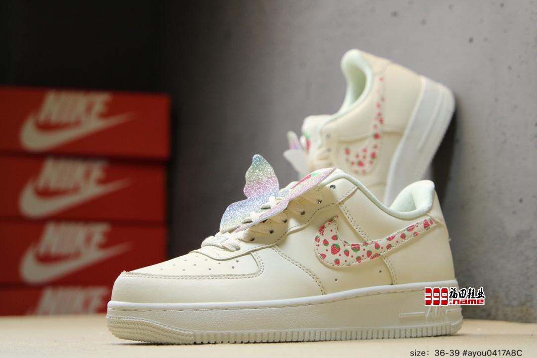 Air force 1 Butterfly ” 果冻草莓 彩蝶春霓  货号： AH6827-100