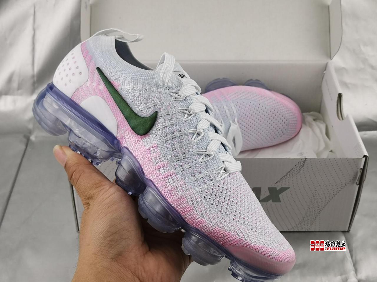 Nike Air VaporMax Flyknit 2.0 2018二代大气垫  真实原厂气垫冲压 脚感完美 全掌气垫跑步鞋货号：942843--102