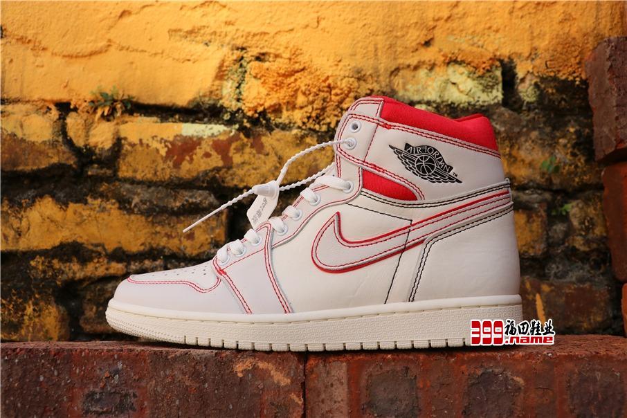 乔丹1代 乔1 Air Jordan 1 “Sail/University Red”实拍欣赏货号：555088-160