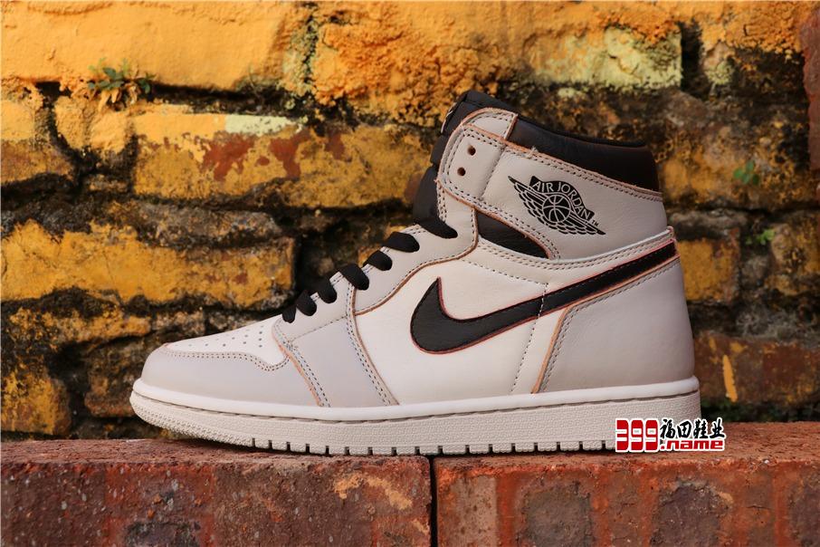 乔丹1代乔1Nike SB x Air Jordan 1 High OG “Light Bone”刮刮乐樱花粉货号：CD6578-006