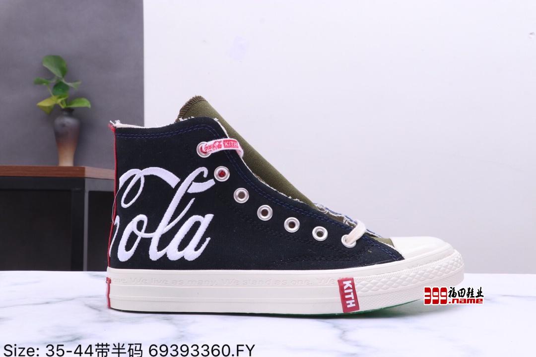 三方联名 KITH x 可口可乐Coca-Cola x Converse Chuck Taylor 1970S 中帮硫化帆布板鞋货号 ：162986C