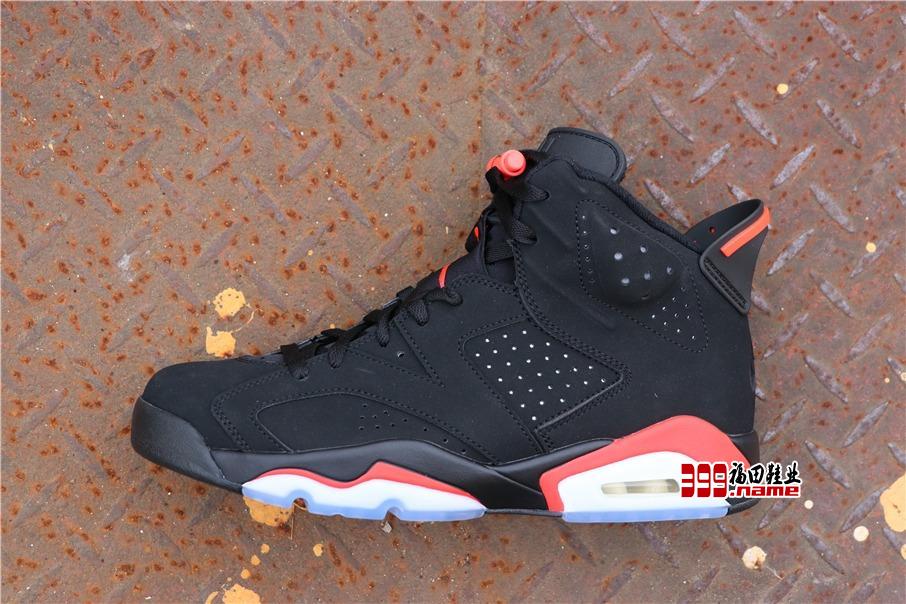 乔丹6 Air Jordan 6 “Black Infrared”黑红反光货号：384664-060