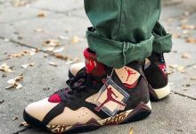 顶级纯原 乔7Air Jordan 7 AJ7 Patta  黑灰涂鸦联名上脚实拍图 货号：AT3375-200