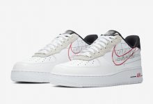 手稿Swoosh设计Nike Air Force 1 “Script Swoosh”货号: CK9257-100