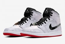 CLOT x Air Jordan 1 Mid “Fearless” 白丝绸 货号：CU2804-100 发售日期：2019年12 月 7 日