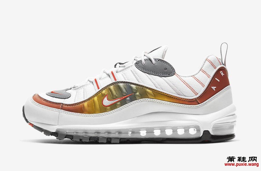 Nike Air Max 98 White Grey Orange CD0132-002发售日期