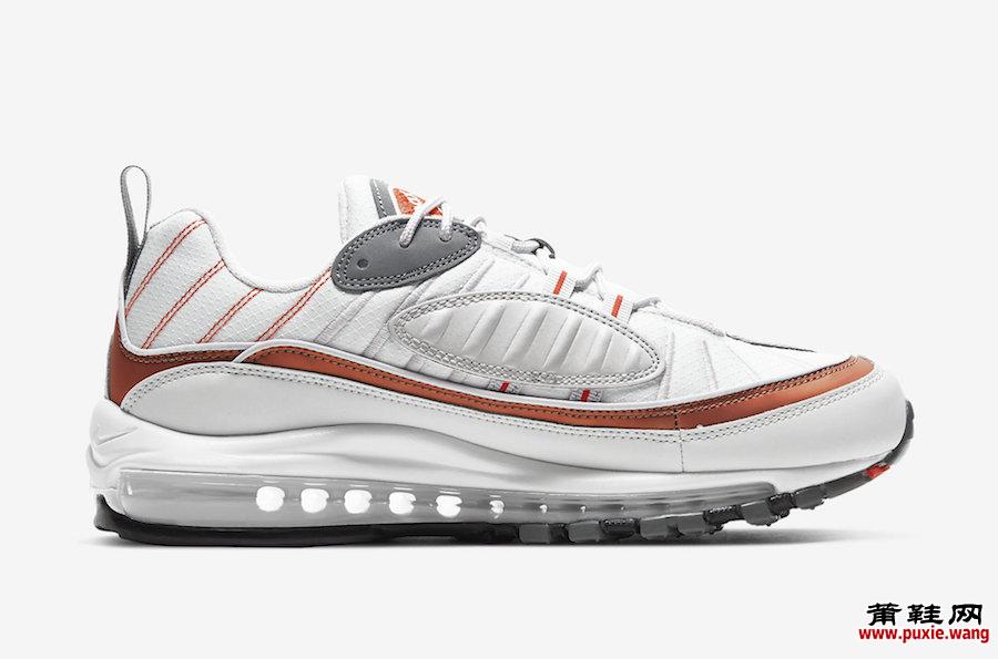 Nike Air Max 98 White Grey Orange CD0132-002发售日期