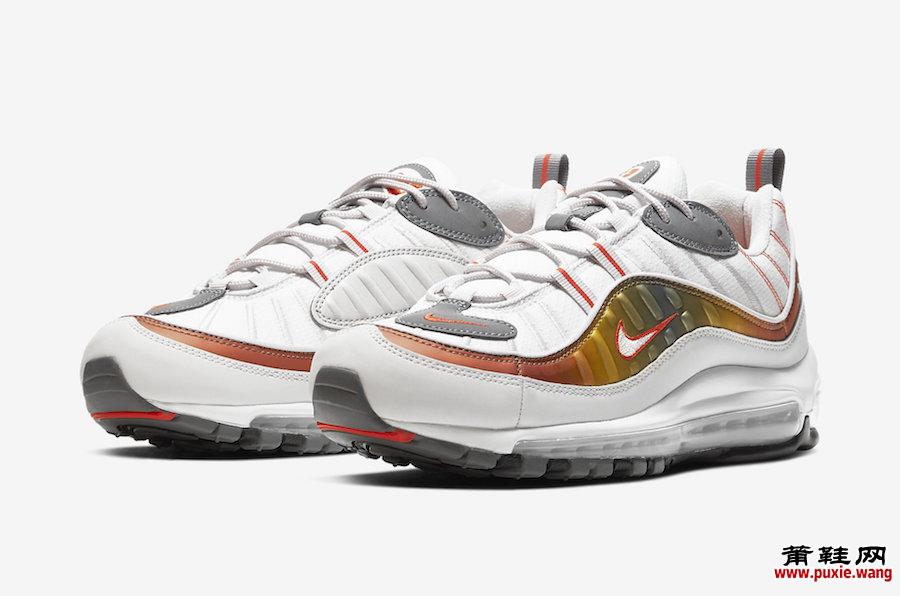 Nike Air Max 98 White Grey Orange CD0132-002发售日期