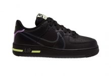 Nike Air Force 1 React黑色与紫罗兰新配色 货号：CD4366-001