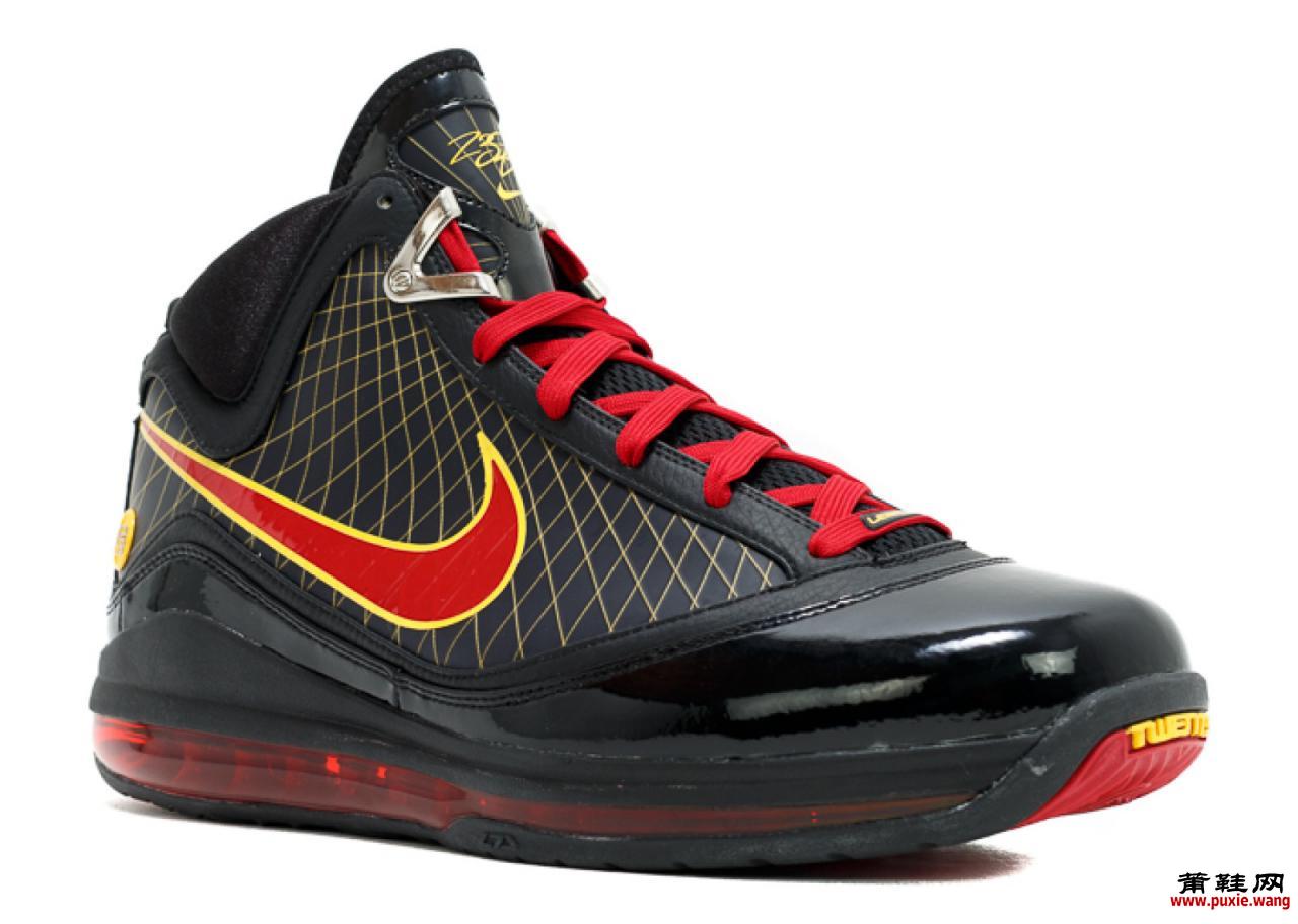 Nike LeBron 7 Fairfax黑色Varsity红色Varsity玉米CU5646-001发售日期