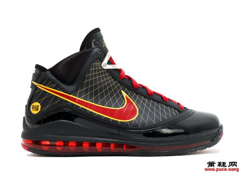 Nike LeBron 7 Fairfax黑色Varsity红色Varsity玉米CU5646-001发售日期