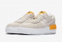 Nike Air Force 1浅米色和橙色配色 货号：CU3446-001