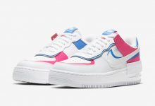 Nike Air Force 1 Shadow配蓝色和粉红色细节 货号：CU3012-111