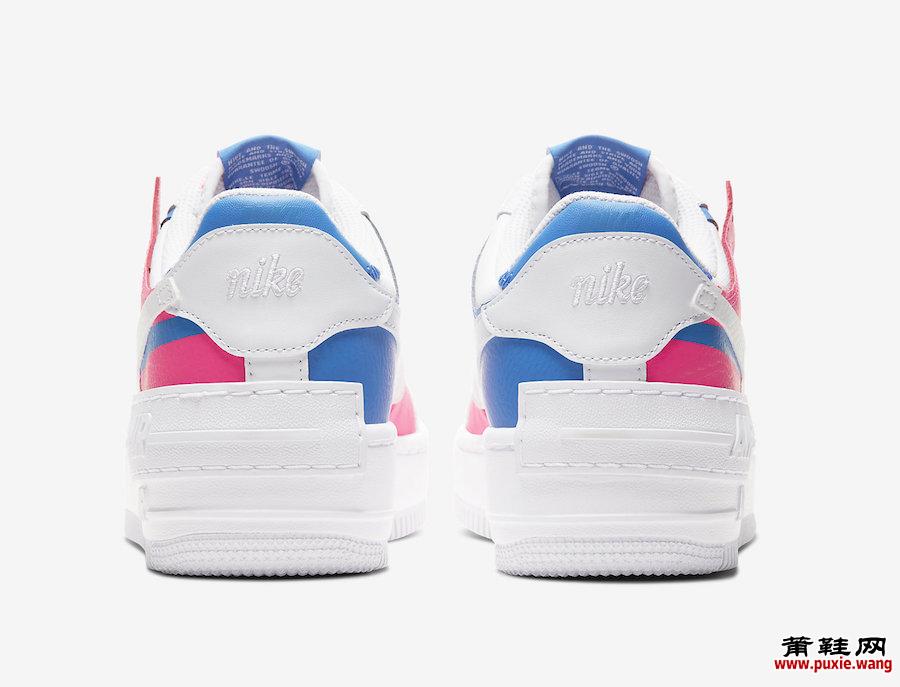 Nike Air Force 1 Shadow White Pink Blue CU3012-111发售日期
