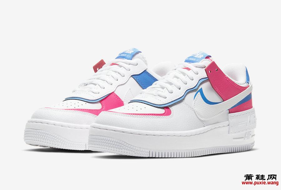 Nike Air Force 1 Shadow White Pink Blue CU3012-111发售日期