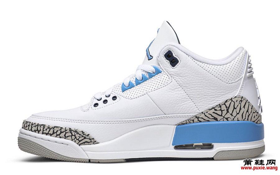 UNC Air Jordan 3 CT8532-104发售日期