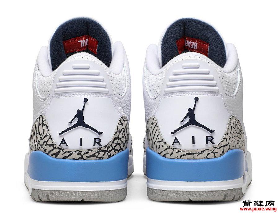 UNC Air Jordan 3 CT8532-104发售日期