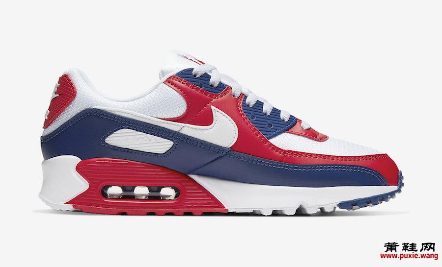 Nike Air Max 90 White Red Navy CW5456-100发售日期