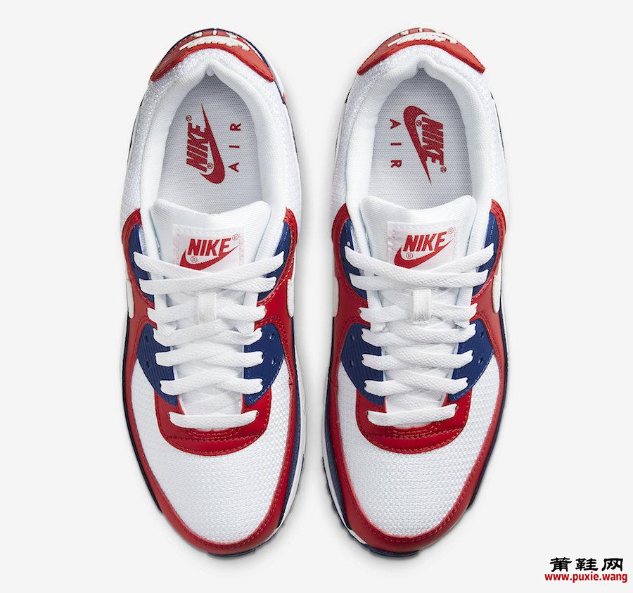 Nike Air Max 90 White Red Navy CW5456-100发售日期