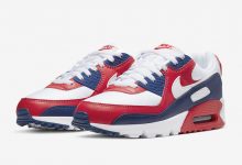 NIKE AIR MAX 90的爱国配色 货号：CW5456-100