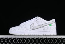 Nike SB Dunk Low Louis Vuitton 路易威登联名-白灰印花 滑板板鞋 LV0526-592