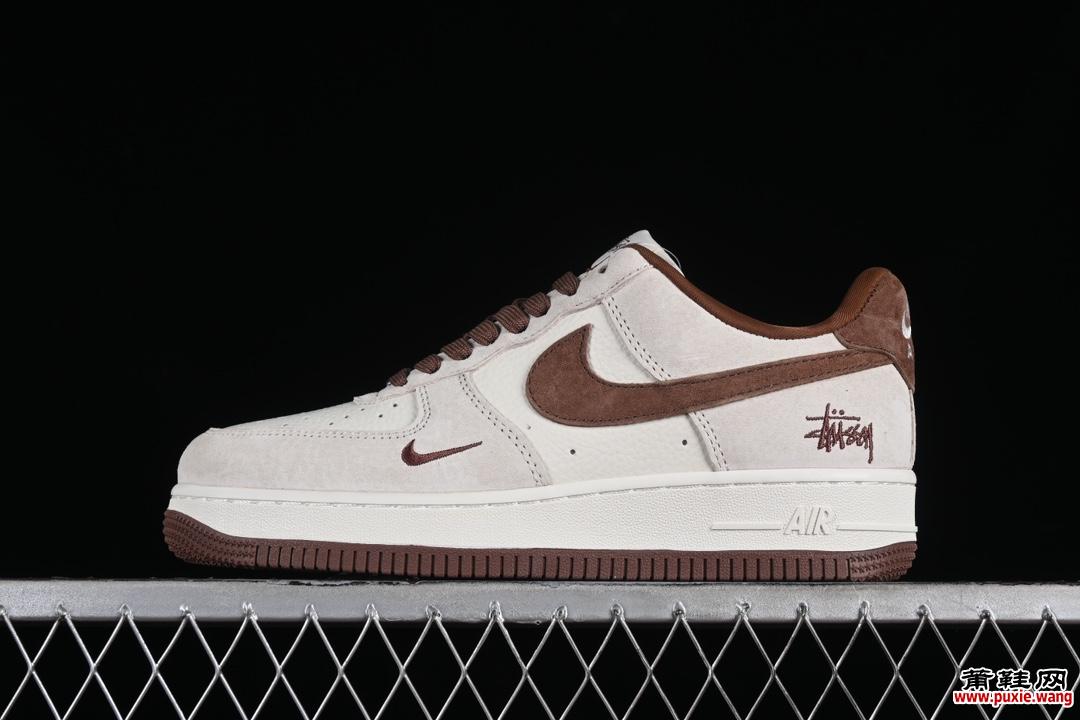 Nike Air Force 1'07 Low 斯图西联名-咖啡猪八 空军一号低帮休闲板鞋 HD1968-017