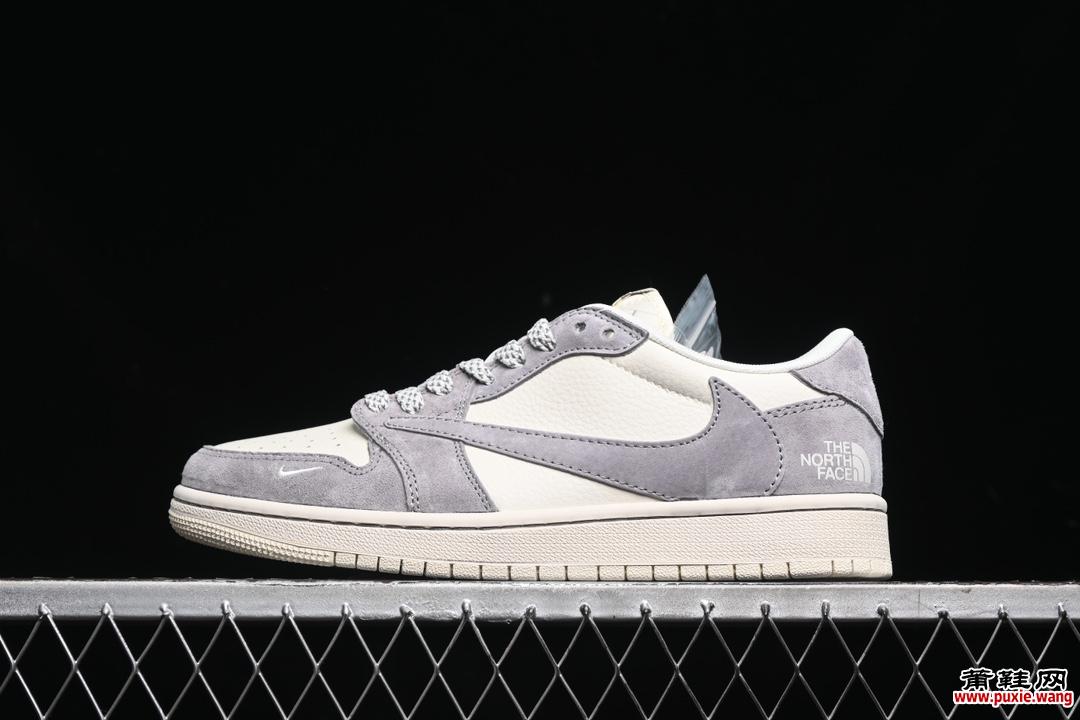 Travis Scott x Fragment Design x Air Jordan 1 Low OG SP AJ1 乔1 北面联名-底灰猪八板鞋 XS3086-001